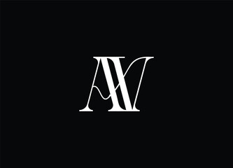 AV Abstract Letters Logo Monogram