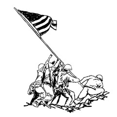 USA REVOLUTION SOLDIER VECTOR ILLUSTRATION