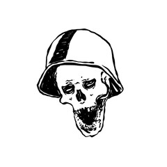 skull soldier vector illustration