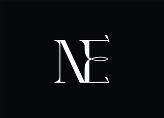 NE Abstract Letters Logo Monogram