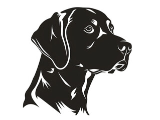 simple dog head silhouette