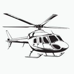 helicopter vector illustration
