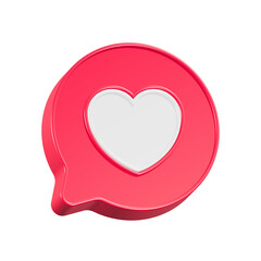 A 3D glossy red heart symbol, romance, love, or Valentine's Day designs