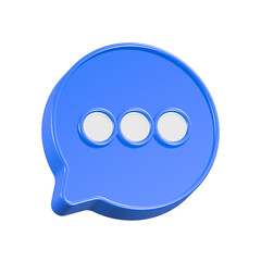 3d chat button with speech bubble icon symbol