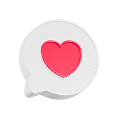 A shiny, 3D red heart icon, a perfect symbol for romance and Valentine's Day