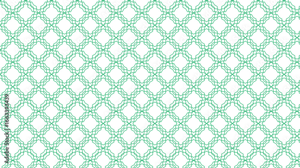 Poster modern minimal seamless geometric pattern on green background with white and black line vector textu