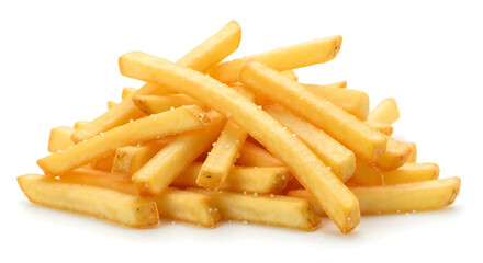 Pile of golden french fries with salt