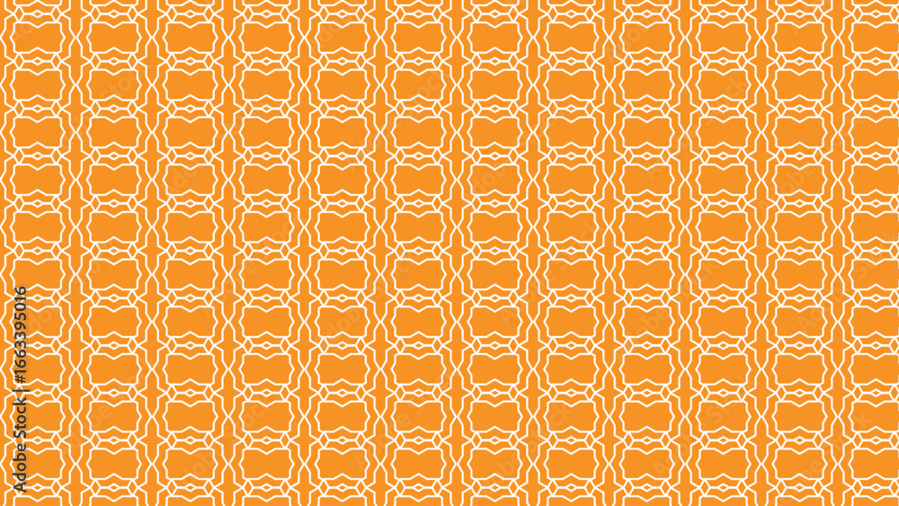 Poster modern minimal seamless vector pattern with white and gold geometric line design, abstract oriental 