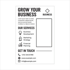 Premium Digital Business Flyer Design Template Black And White