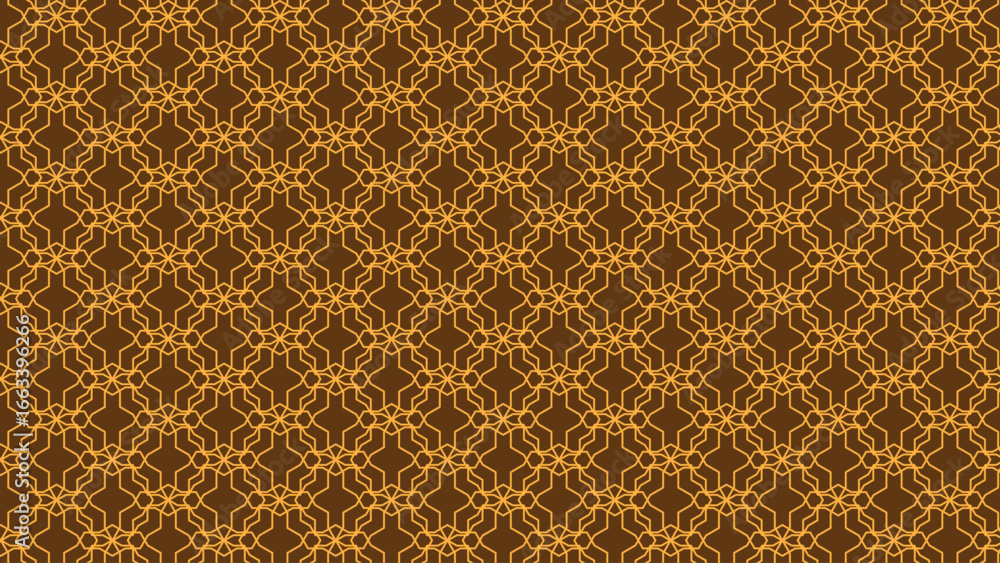 Poster modern minimal seamless vector pattern with white and gold geometric line design, abstract oriental 