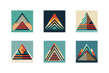 Obraz premium Geometric Abstract Mountain Peaks Collection background