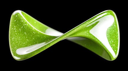 Vivid Glowing Green Abstract Shape for Futuristic UI