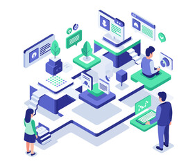 Obraz premium social network concept