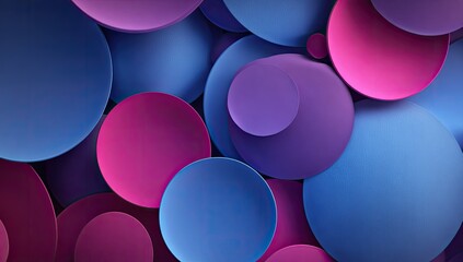 Abstract layered circles in vibrant colours