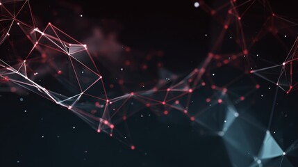 Abstract digital network of glowing nodes and lines representing data flow and connectivity