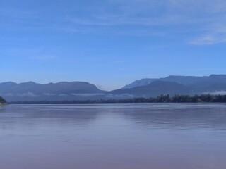 lake and mountains