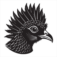A Regal Portrait of a Victoria Crowned Pigeon, an Exquisite and Majestic Bird with a Unique Lace-like Blue Crest and Striking Red Eyes