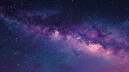 Fototapeta premium Night sky displays stunning view of the Milky Way galaxy filled with stars and cosmic colors