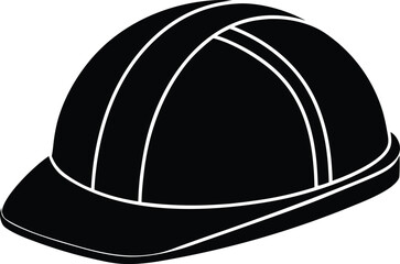 construction hard hat silhouette vector illustration