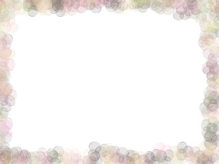 淡い円の重なりフレーム背景｜Soft Overlapping Circles Frame Background