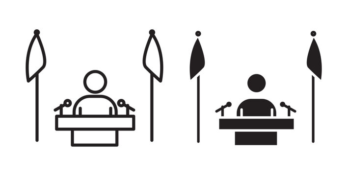 Mayor icon .Vector illustration with stroke and fill on a white background.