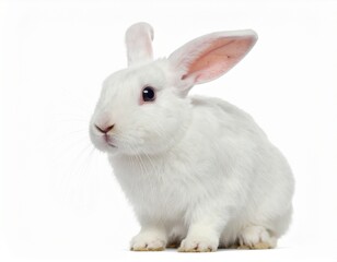 Fototapeta premium Cute bunny on white background