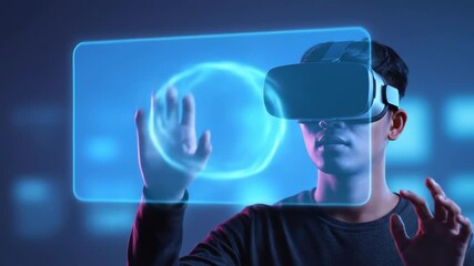 AI Virtual Reality Experience Immersive Technology Demonstration.