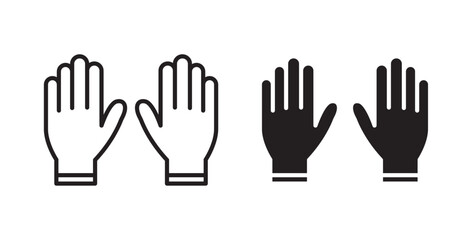 Gloves icon .Vector illustration with stroke and fill on a white background.