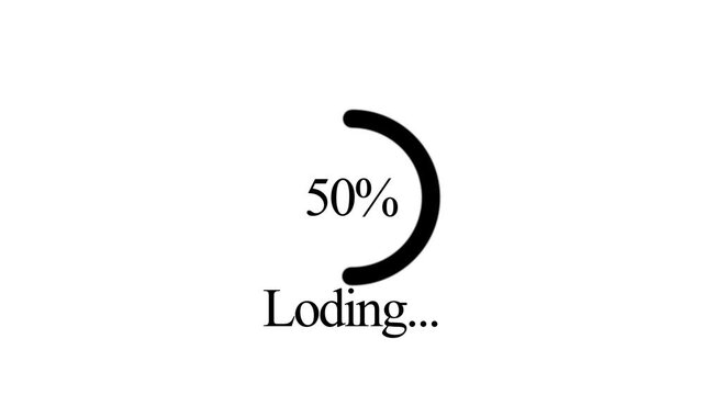 circle loding animation on a white background.Beautiful Circle Loading icon animation.loading progress bar loading animation for website 4K Progress Bar Animation.progress loading bar 0-100 percent