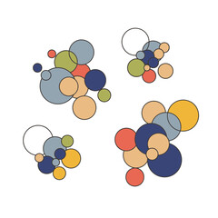 Fototapeta premium Abstract Colorful Circle Pattern Design Modern Geometric Art