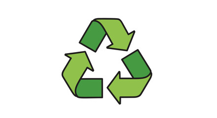 Obraz premium Symbol of environmental sustainability the recycling triangle icon