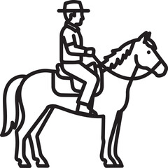 cowboy riding horse