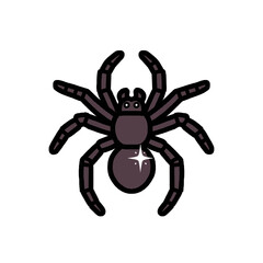 Obraz premium Dark Spider Pixel Art Icon A Minimalist Design