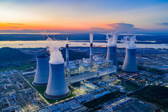 Thermal Power Plant at Night