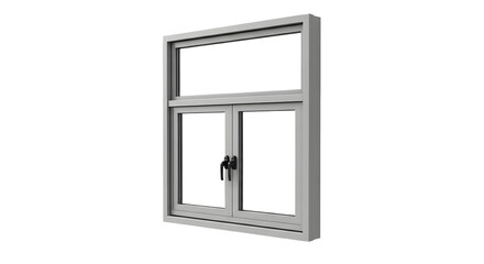 Modern aluminum casement window with transom, sleek design for contemporary home renovations and architectural projects
