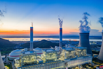 Thermal Power Plant at Night
