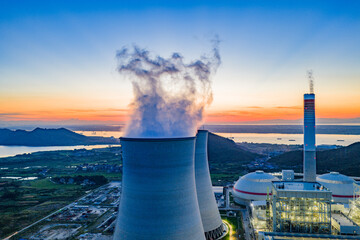 Thermal Power Plant at Night