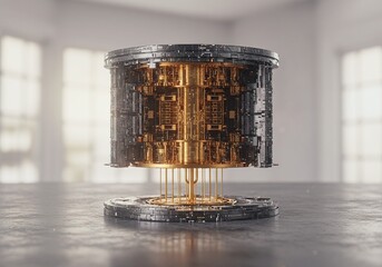 Intricate core of advanced processing power, a revolutionary technological marvel driving the future of computational science and innovation