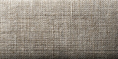 Close-up of natural beige burlap fabric texture background with detailed weave