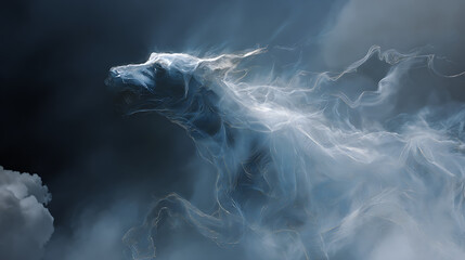  An imaginary hybrid creature morphing in a dream scene (1)