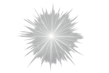White glowing star with radiating light rays on a transparent background, perfect for adding a touch of sparkle and brilliance to designs