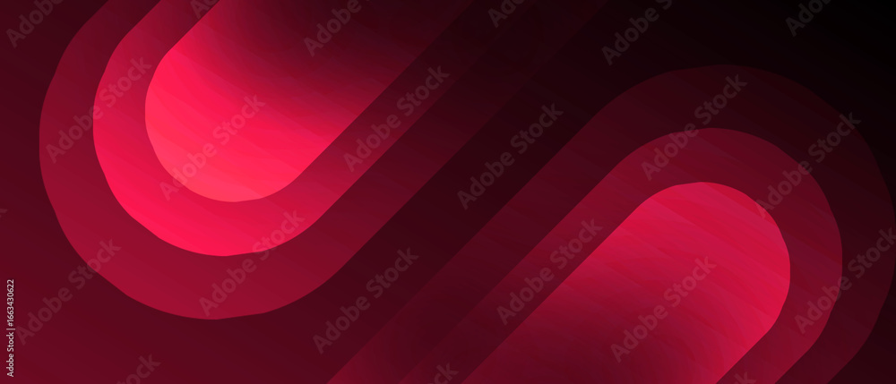 Wall mural modern red gradient diagonal geometric shapes