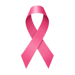 Iconic pink ribbon symbol for breast cancer awareness support and health campaigns transparent background