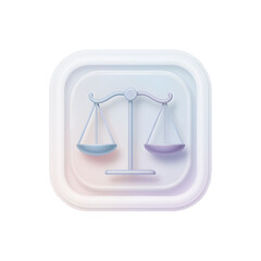 Pastel Colored Law Icon Justice Scales of Justice Symbol Representing Law and Legal Matters Ideal for Lawyers and Legal Professionals