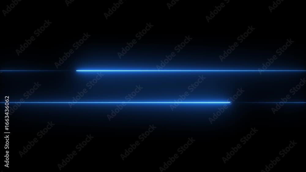 Poster glowing neon line on reverse animation. neon line moving from right to left and left to right isolat