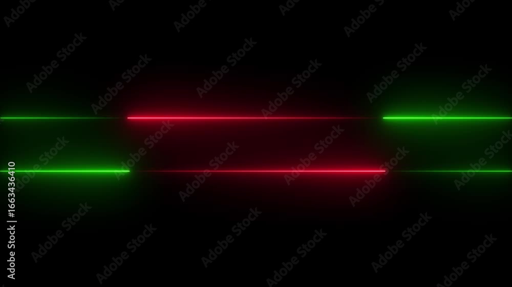 Poster glowing neon line on reverse animation. neon line moving from right to left and left to right isolat
