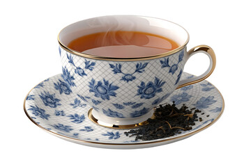 Elegant Tea Cup with Hot Tea