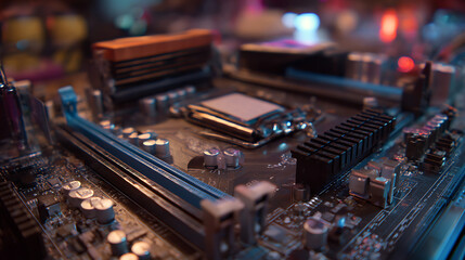  A motherboard with various components connected to it (3)