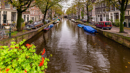 Dutch architecture in Amsterdam in Holland on june 12th 2025