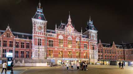 Dutch architecture in Amsterdam in Holland on june 12th 2025